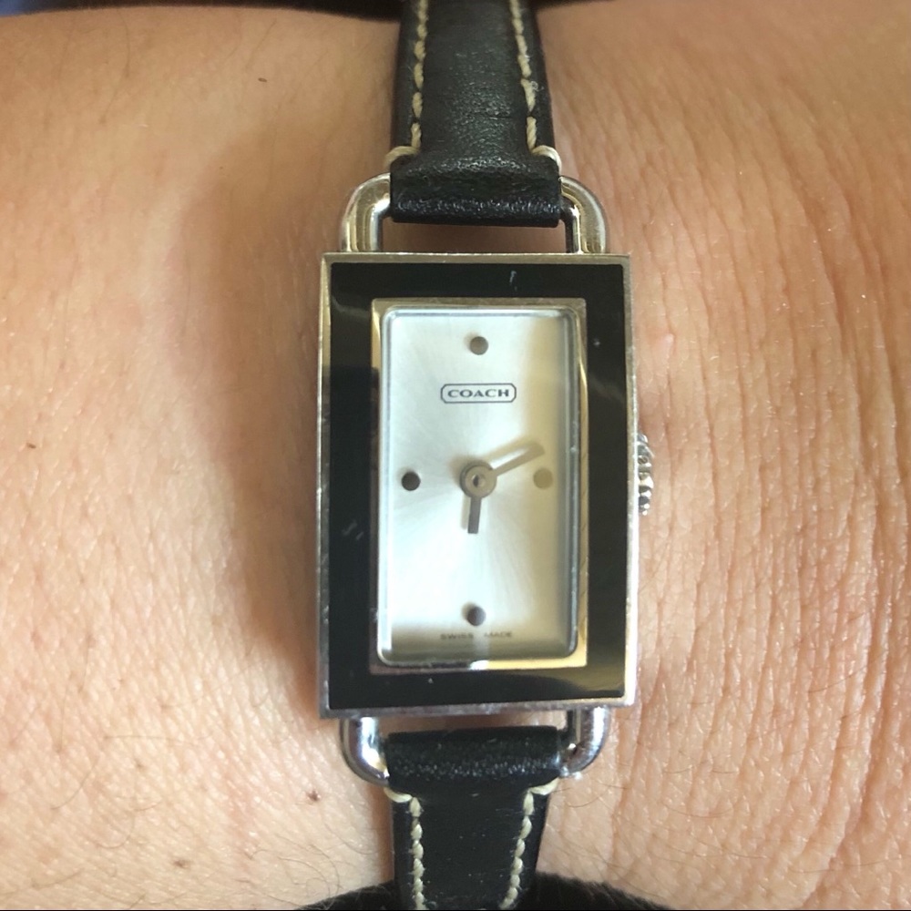 COACH WOMEN’S WATCH SILVER & BLACK